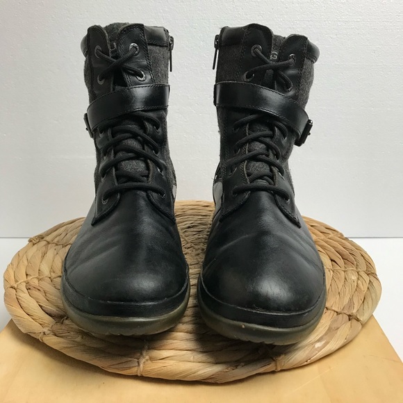 Ugg Kesey Waterproof Lace Up Boot Black 8.5 - Picture 3 of 12